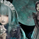 Two maids looking at each other under the moonlight.